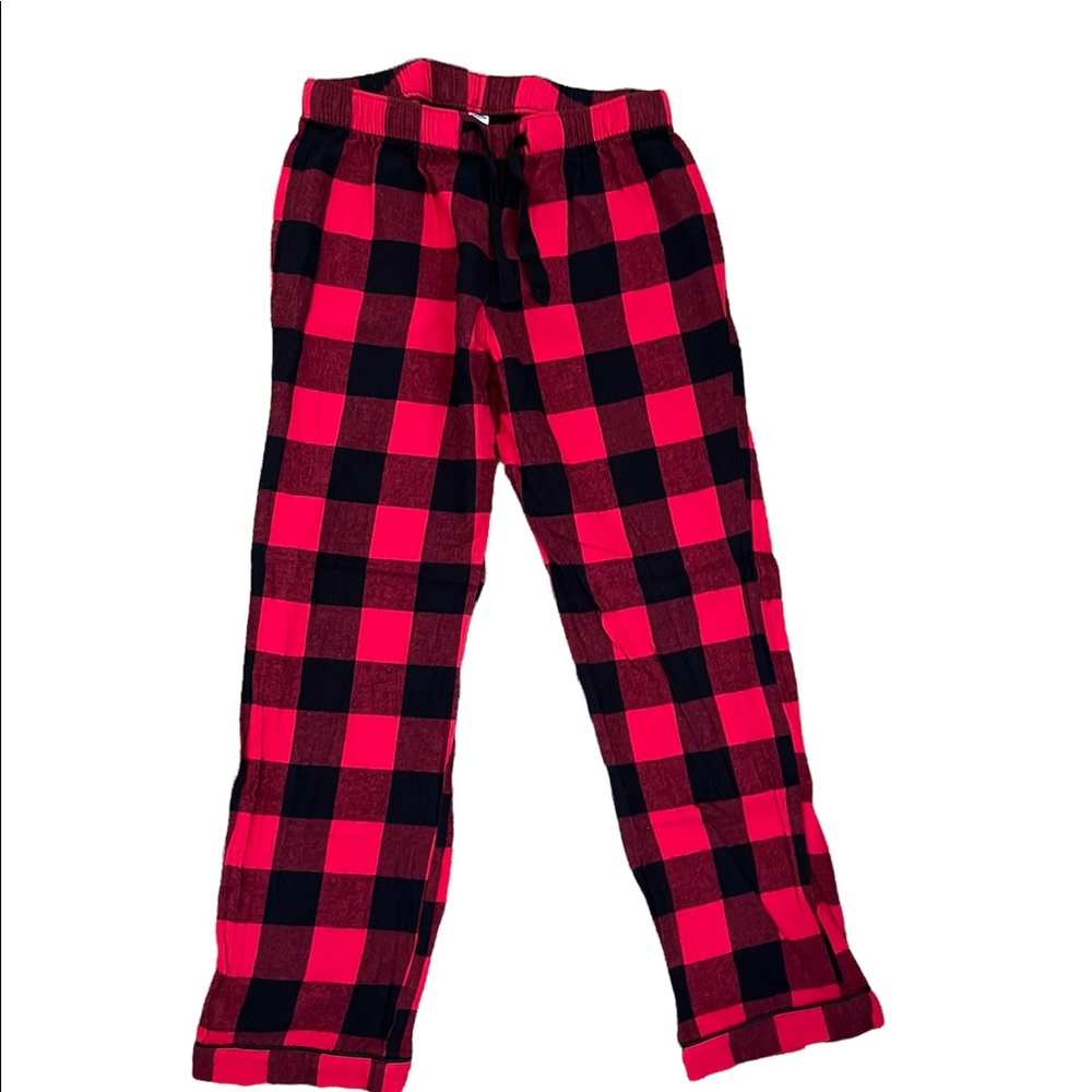 Flannel Pajama Pants - Red and Black Buffalo Plaid - Size S